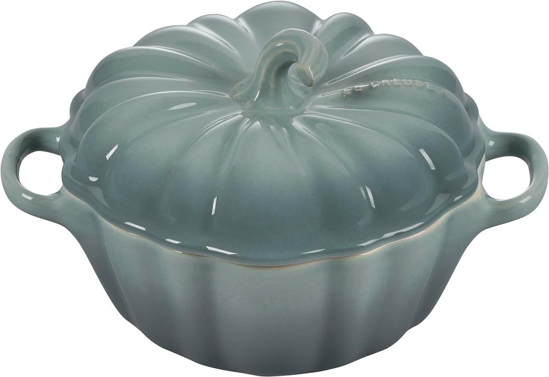 Le Creuset 12 oz. Stoneware Figural Pumpkin Petite Cocotte - Sea Salt