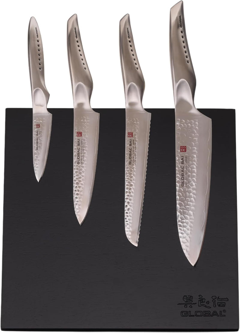 Global G-SAB45001 - Bitoku 5 Pc. SAI Essentials Knife Block Set, Black