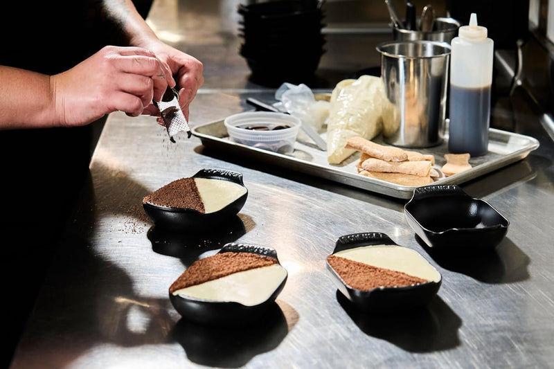 Le Creuset Set of 4 - 1/3 Qt. Mini Rectangular Baker - Gourmand Collection - Matte Black