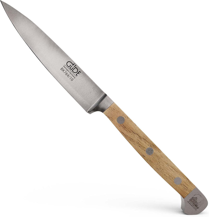 Güde Alpha BK Series - 4" Forged Double Bolster Paring Knife, Oak Wood Handle