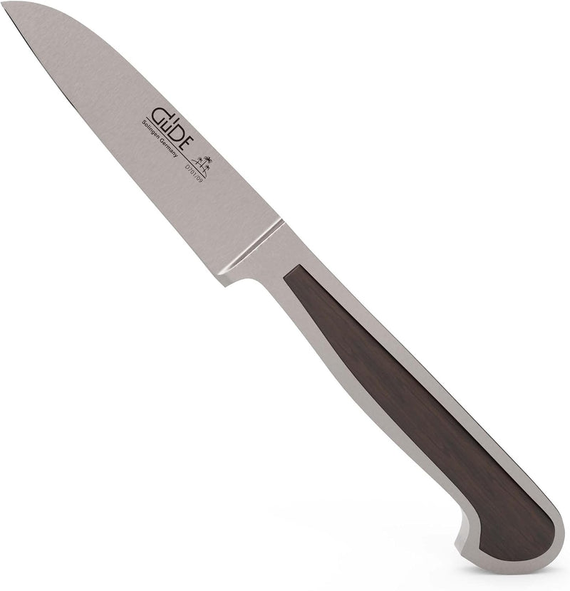 Güde Delta Series - 3 1/2" Forged Double Bolster Paring Knife, Smoked Oak Wood Handle