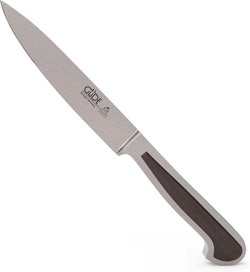 Güde Delta Series - 5" Forged Double Bolster Paring Knife, Smoked Oak Wood Handle