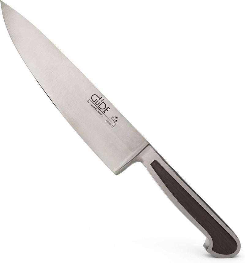 Güde Delta Series - 8" Forged Double Bolster Chef's Knife, Smoked Oak Wood Handle
