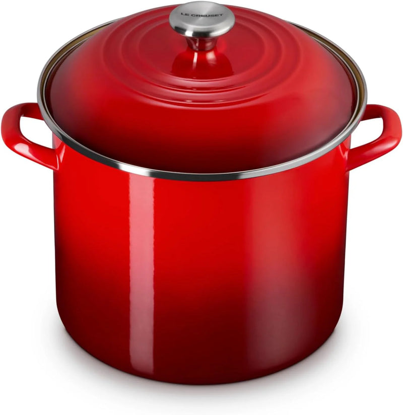 Le Creuset 12 Qt. Traditional Stockpot w/SS Knob - Cerise