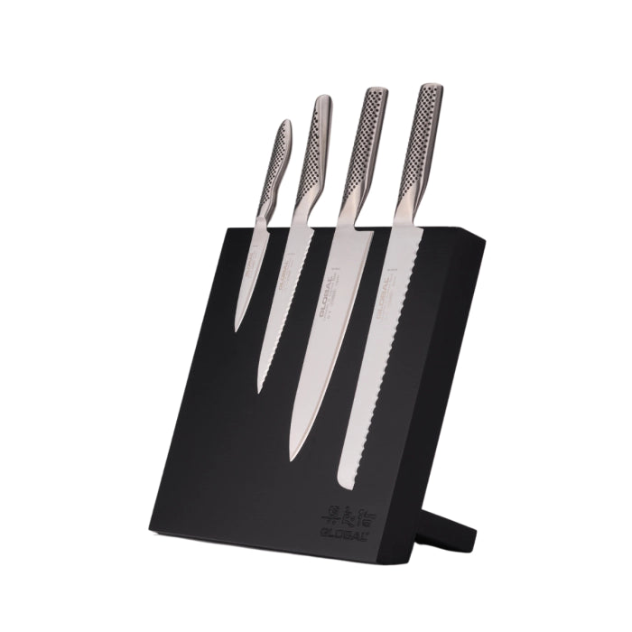 Global G-CLB4291438 - Bitoku 5 Pc. Classic Essentials Knife Block Set, Black