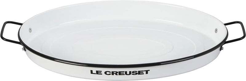 Le Creuset 20" Everyday Enamel on Steel Oval Serving Tray - Alpine Outdoor Collection - White