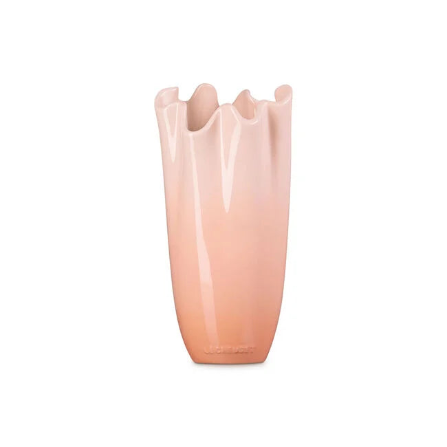Le Creuset 12" Iris Ruffle Vase - Peche