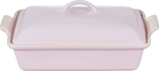 Le Creuset 4 Qt. (12" x 9") Heritage Covered Rectangular Casserole - Shallot