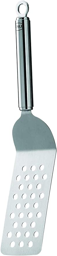 Rosle Stainless Steel Perforated Angled Spatula - 12.6"