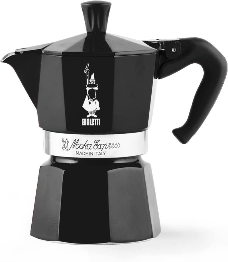Bialetti Moka Express Stovetop Espresso Maker 6 Cups - Black