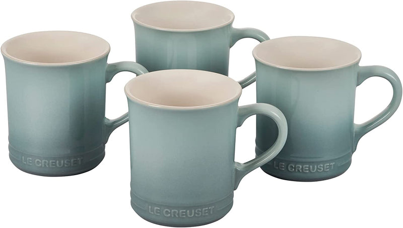 Le Creuset Set of 4 - 14 oz. Mugs - Sea Salt