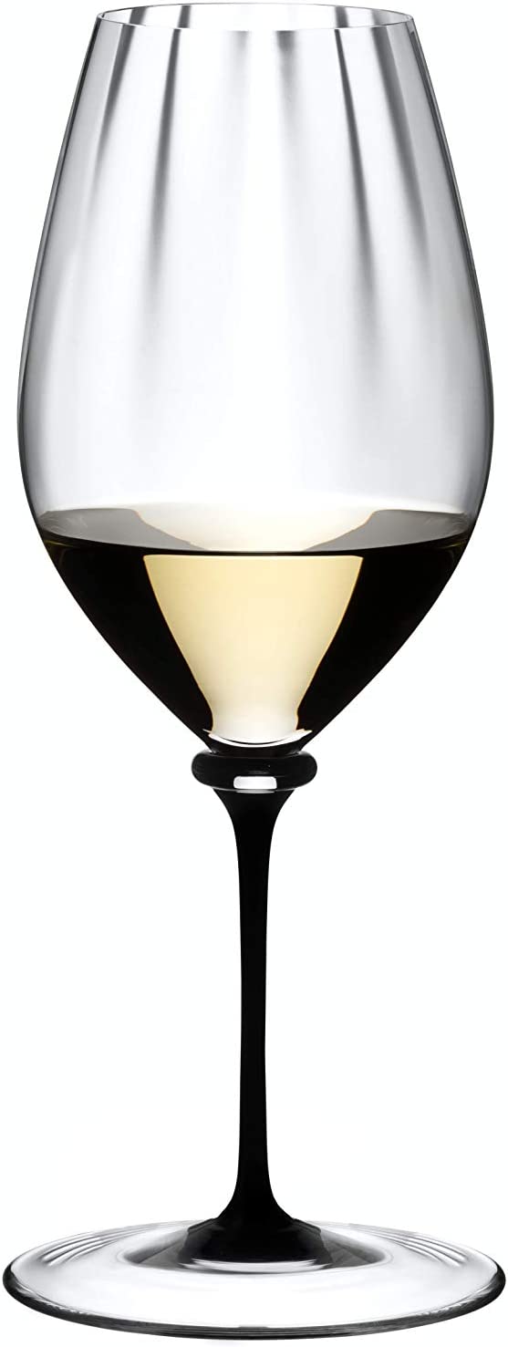 Riedel Fatto A Mano Performance Riesling Wine Glass, 21 oz., Black Stem