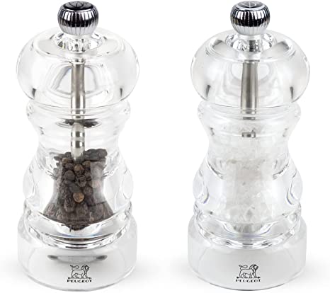 Peugeot Nancy Acrylic Pepper & Salt Mill Set - 12cm/5"