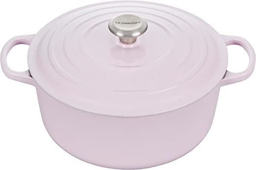 Le Creuset 7 1/4 Qt. Signature Round Dutch Oven w/Stainless Steel Knob - Shallot- Personalized Engraving Available