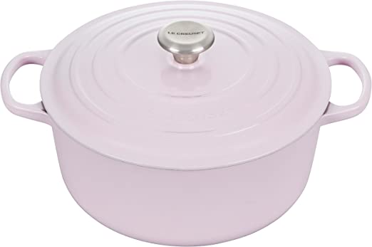 Le Creuset 7 1/4 Qt. Signature Round Dutch Oven w/Stainless Steel Knob - Shallot- Personalized Engraving Available