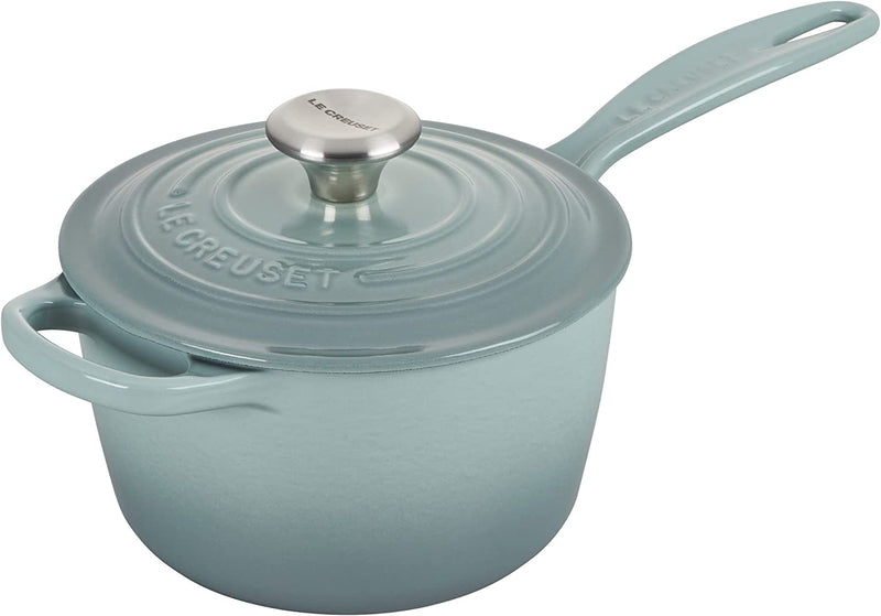 Le Creuset 1 3/4 Qt. Signature Saucepan w/Stainless Steel Knob - Sea Salt