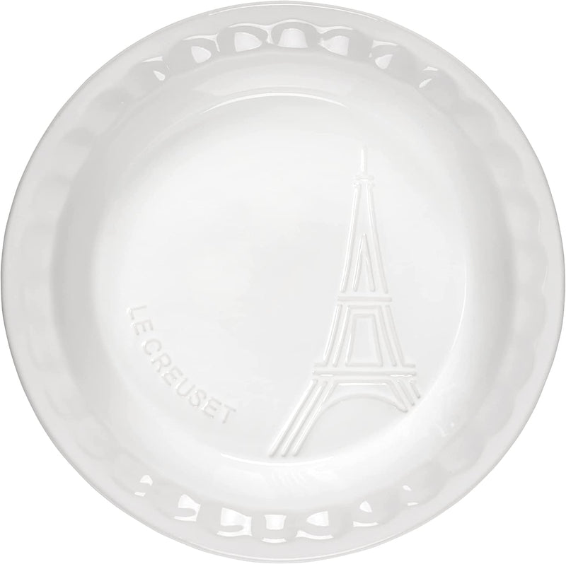 Le Creuset 9" Pie Dish Eiffel Tower - White
