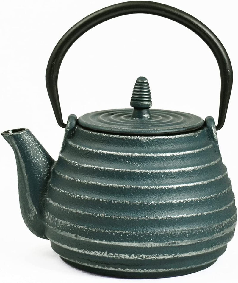 Frieling Cast Iron Teapot Tebie Classic w/Stainless Steel Strainer 27 fl. oz. - Green/Silver