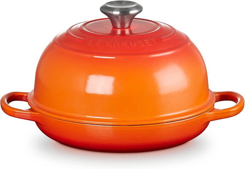 Le Creuset 9 1/2"/1 3/4 Qt. Signature Enameled Cast Iron Bread Oven - Flame