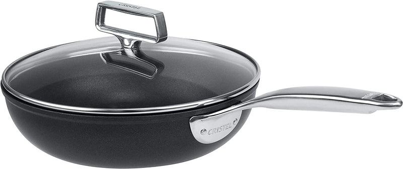 Cristel Castel'Pro Ultralu - 3.5 Qt. Non-Stick Sauté Pan w/Lid