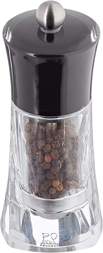 Peugeot Molene Pepper Mill Acrylic Black - 14cm/5"