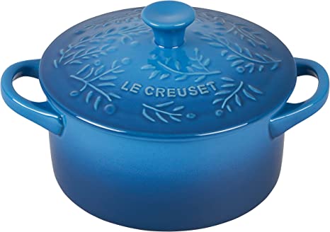 Le Creuset 24 oz. Stoneware Round Cocotte w/Olive Branch Embossed Lid - Marseille