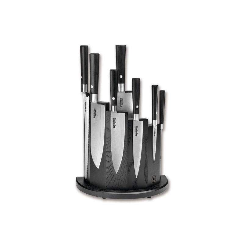Boker Damascus Black 8-Pc Knife Block Set
