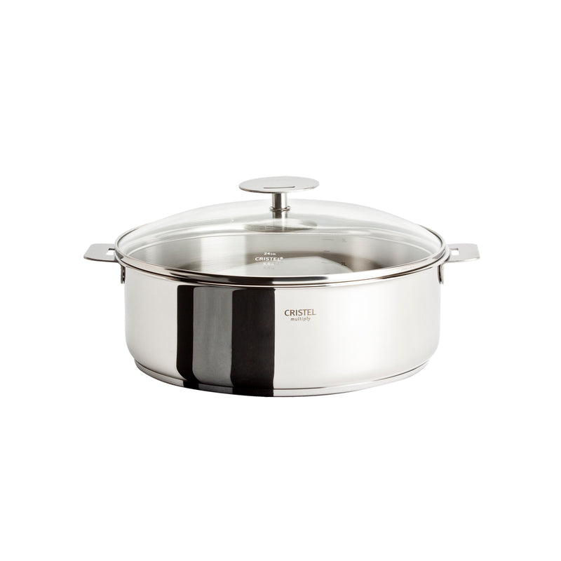 Cristel Casteline Removable Handle - 4 Qt Saute Pan w/Lid