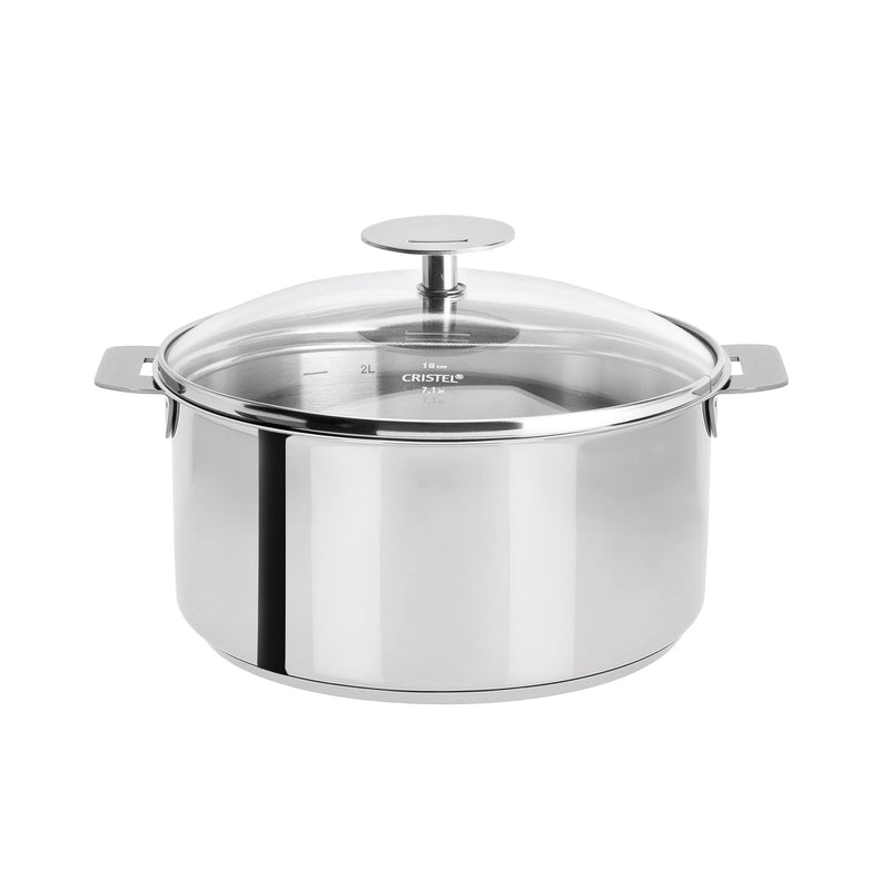 Cristel Mutine Removable Handle - 4 Qt Stew Pan w/Lid