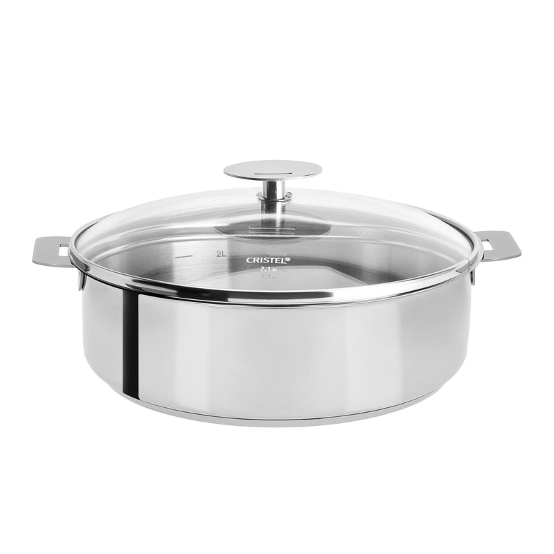 Cristel Mutine Removable Handle - 5.5 Qt Saute Pan w/Lid