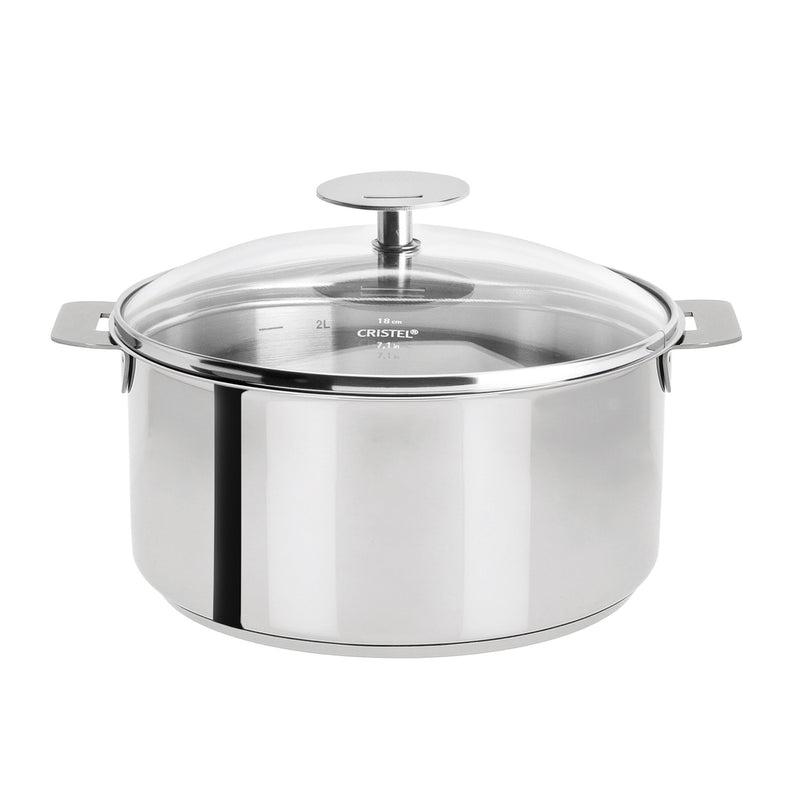 Cristel Mutine Removable Handle - 7 Qt Stew Pan w/Lid