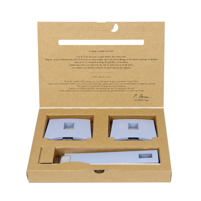 Cristel Mutine Removable Handle - Set of 1 Handle + 2 Side Handles - Lavander