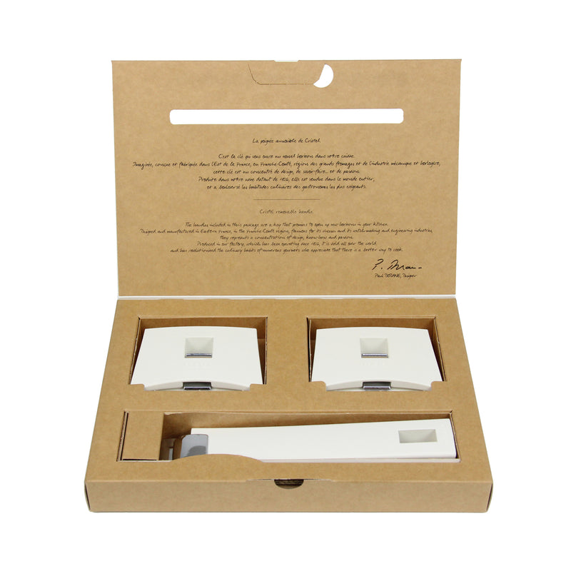 Cristel Mutine Removable Handle - Set of 1 Handle + 2 Side Handles - White