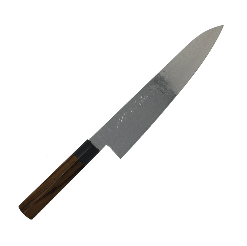 Kikuichi Nickel Sweden Warikomi Damascus - 9.5" Gyuto Knife