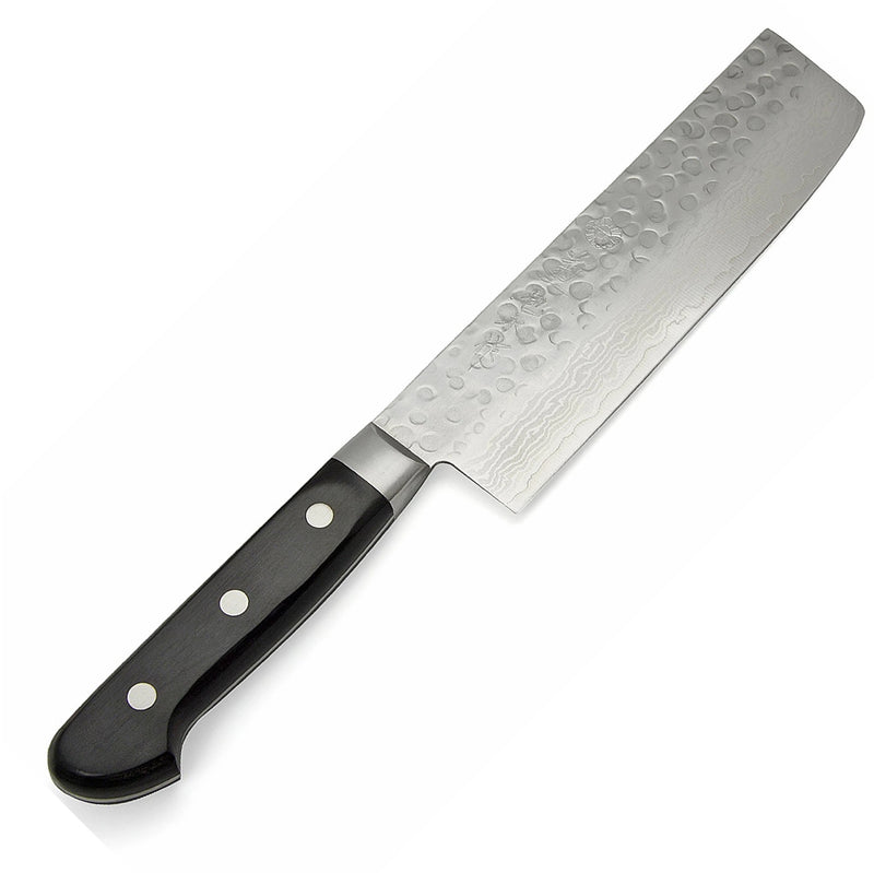 Kikuichi Warikomi Tsuchime Damascus Gold - 6.5" Nakiri Knife
