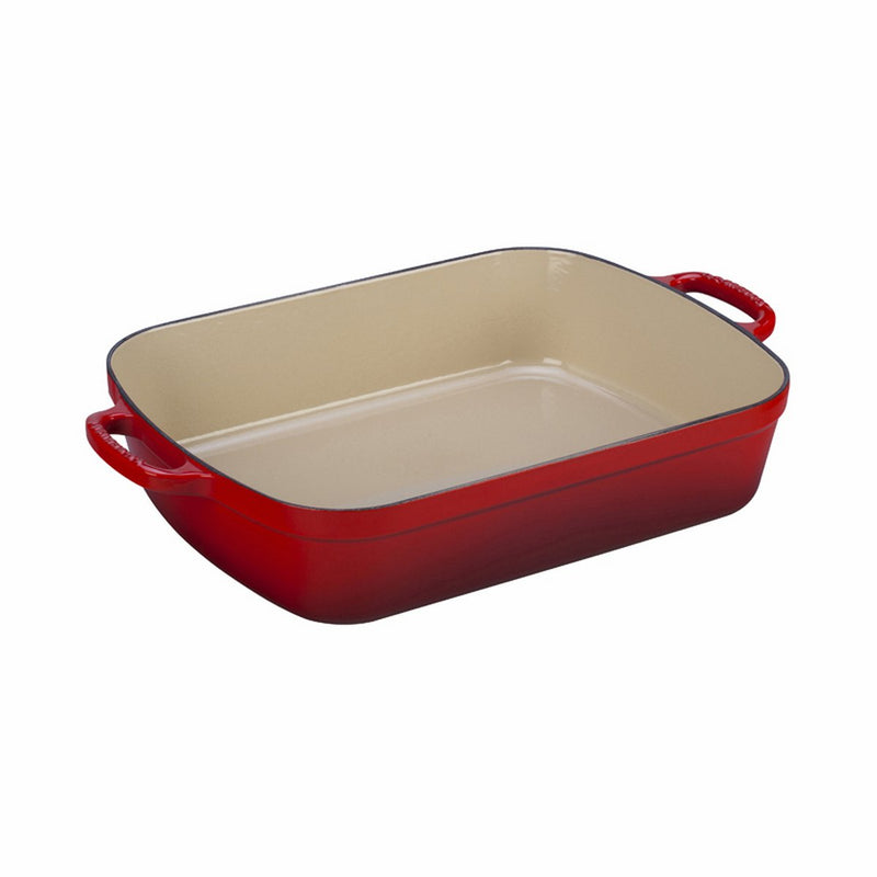 Le Creuset 5 1/4 Qt. (10" x 15 3/4") Signature Rectangular Roaster- Cherry