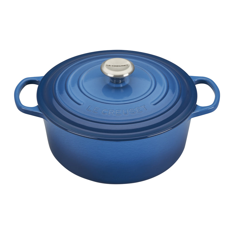 Le Creuset 5 1/2 Qt. Signature Round Dutch Oven w/Stainless Steel Knob - Marseille- Personalized Engraving Available