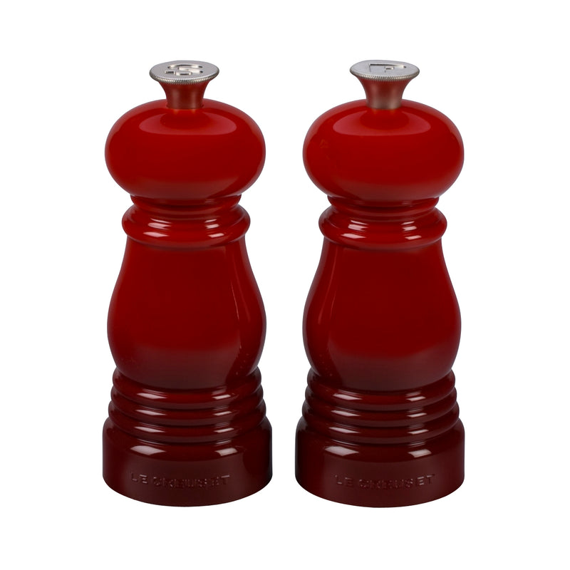 Le Creuset 5" x 2" Petite Salt and Pepper Mill Set - Cerise