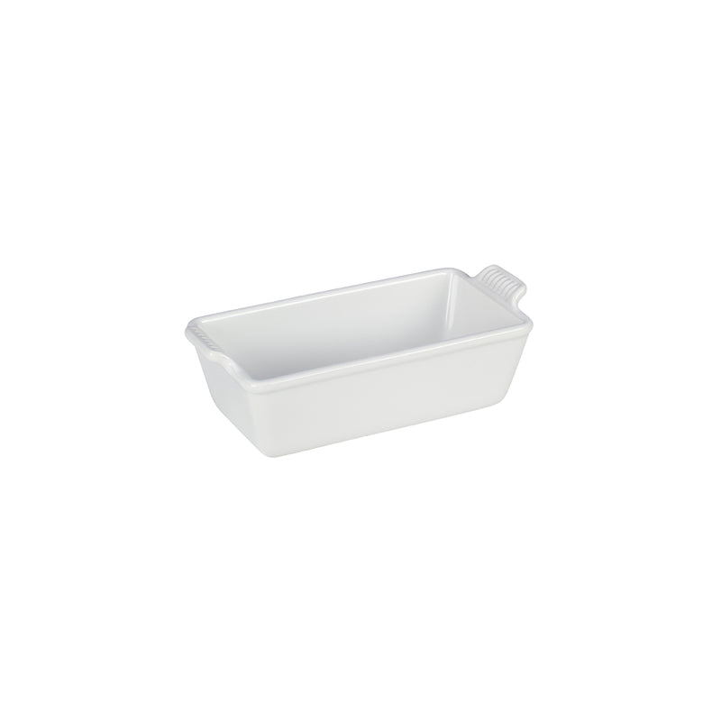 Le Creuset 9" x 5" x 3" (1 1/2 Qt./1 lb.) Heritage Loaf Pan - White