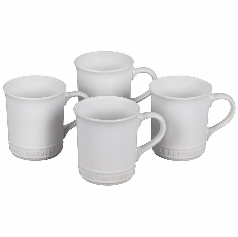 Le Creuset Set of 4 - 14 oz. Mugs - White