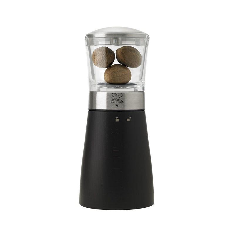 Peugeot Madras Clear/Chocolate Wood/Acrylic Nutmeg Mill - 16cm/6.25"