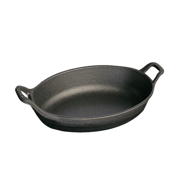 Staub Oval Roasting Dish - 12.5" x 9" - 2Qt - Black Matte