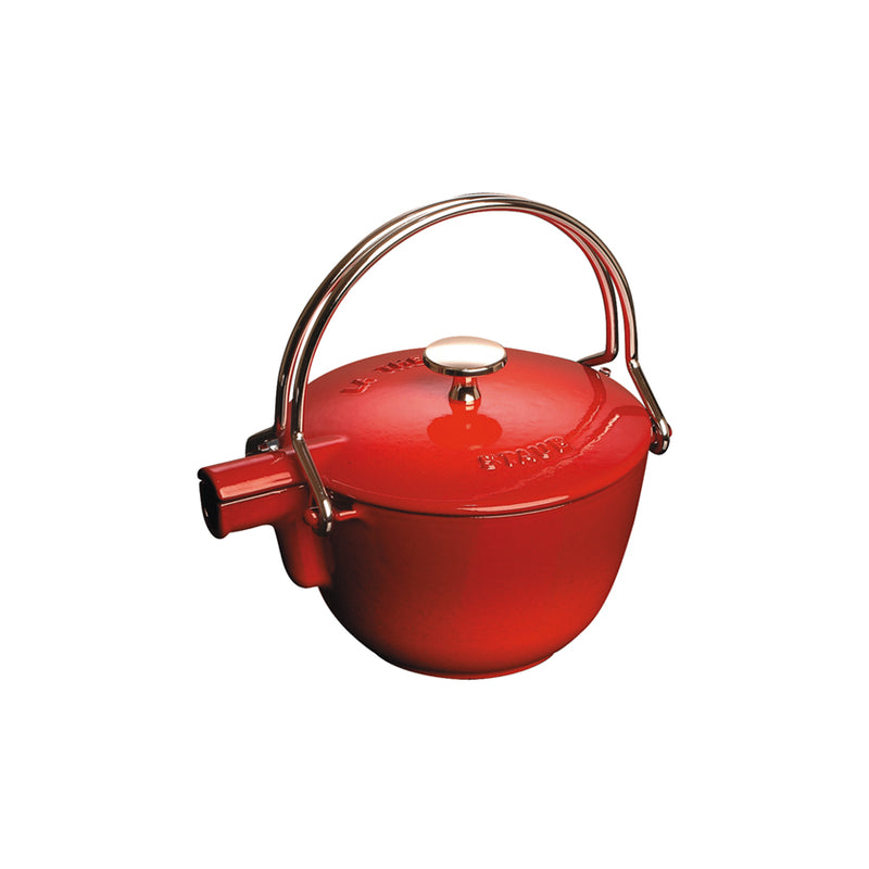 Staub Round Teapot/Kettle - 1QT - Cherry