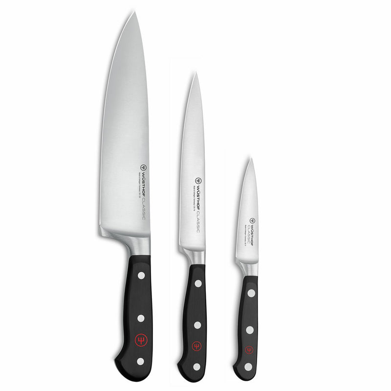 Wusthof Classic - 3 Pc. Chef’s Knife Set- Personalized Engraving Available