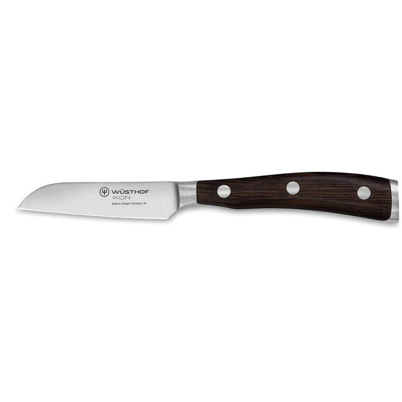 Wusthof Ikon Blackwood - 3" Flat Cut Paring Knife