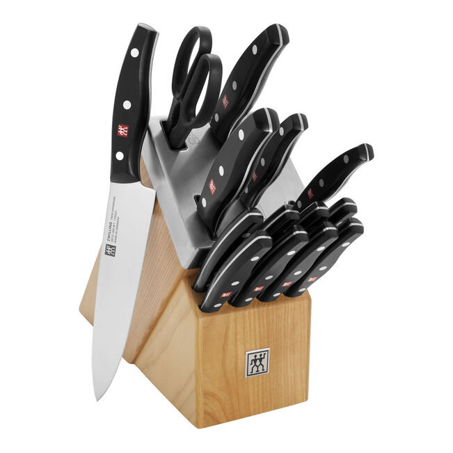 Henckels Zwilling Twin Signature - 15 Pc. Self-Sharpening Knife Block Set, Natural Ash
