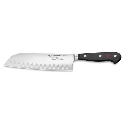 Wusthof Classic - 7" Hollow Edge Santoku Knife - Color Options & Engraving Available