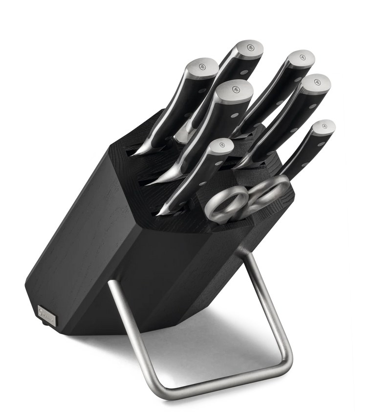 Wusthof Classic Ikon - 9 Pc. Knife Block Set, Black