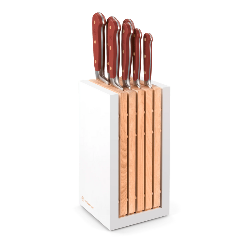 Wusthof Classic Tasty Sumac - 8 Pc. Knife Block Set, White- Personalized Engraving Available