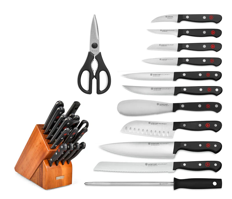 Wusthof Gourmet - 16 Pc Knife Block Set, Acacia